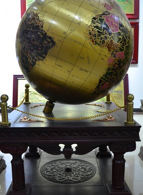 铜地球仪办公室会议室书r房桌面学校大厅落地摆件商务文化工艺礼
