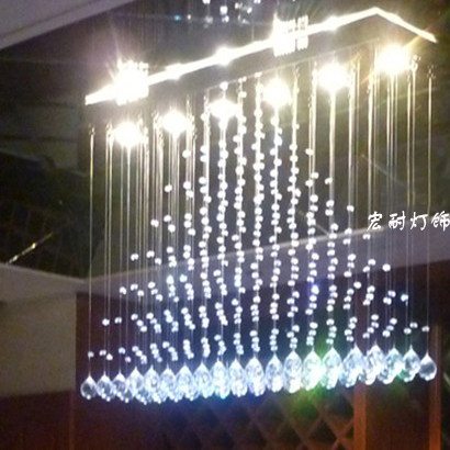 吧台灯led水晶隔断帘led隔断灯水晶G灯餐厅灯窗帘灯具玄关水晶灯