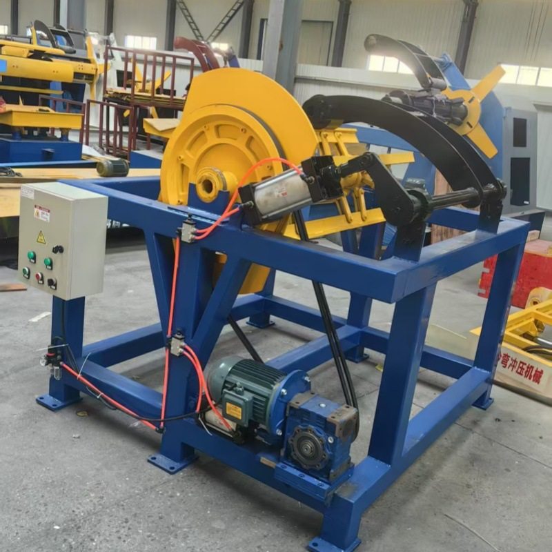 风管生产线放料架单轴多轴卷料架电动手动白铁镀锌板卷料架