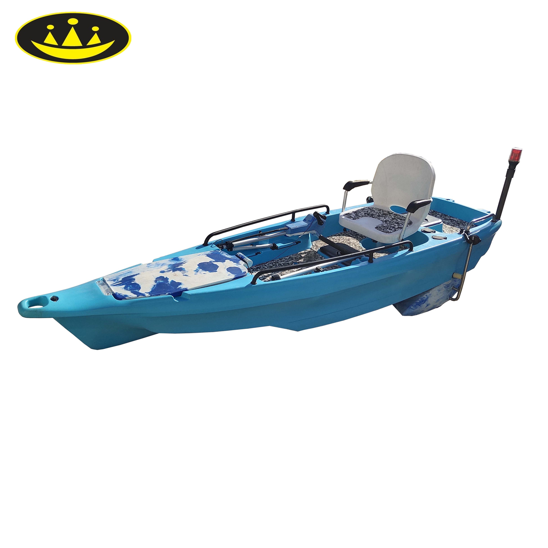 厂家直销大型塑料皮划艇钓鱼船钓鱼艇自带泵喷系统电力驱动无污染