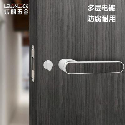 工厂现代简约生态木门锁 室内卧室房门把手锁 静音磁吸门锁