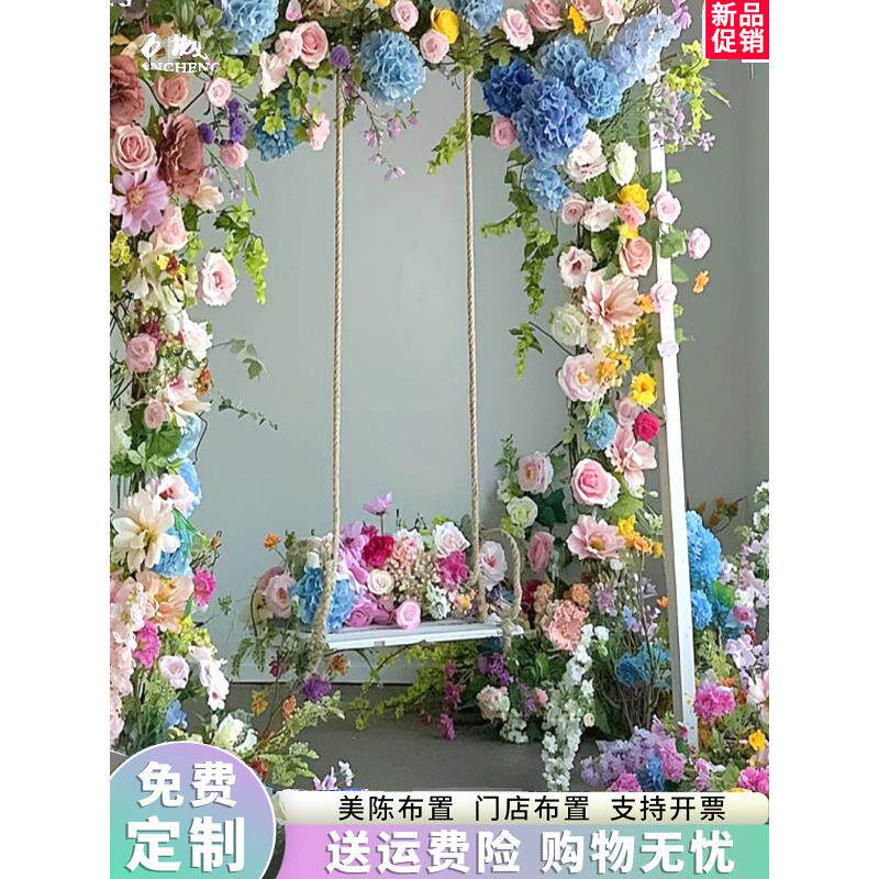 莫奈园林人造花场景布置瀑布花墙装饰人造花人造花景观装饰莫奈花