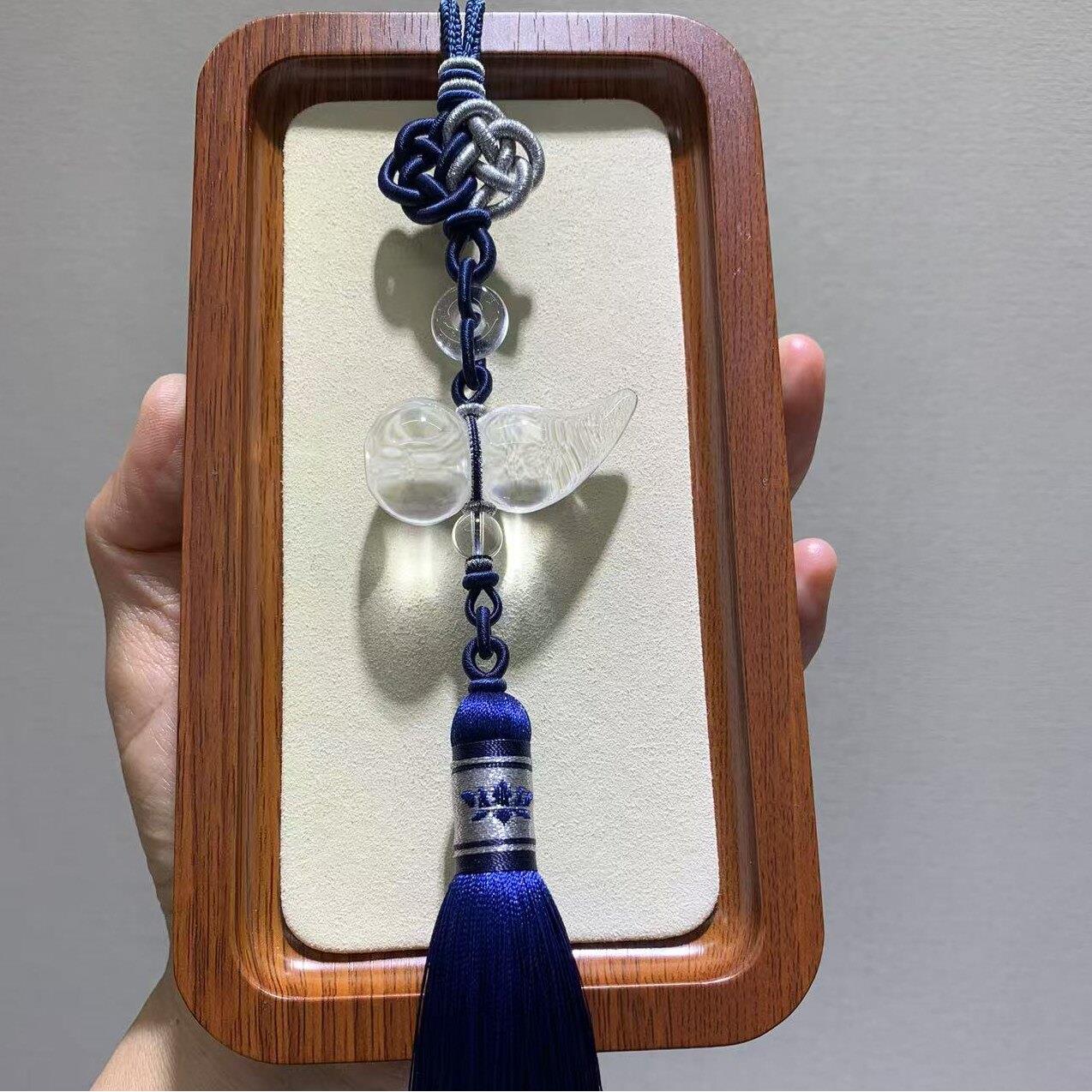 家中的守护| 原创天然白水晶葫芦汽车挂件 高档家居挂饰流苏手工