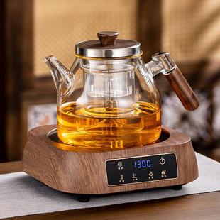 蒸煮一体茶壶煮茶器泡茶器具 加厚玻璃煮茶壶耐高温家用电陶炉套装