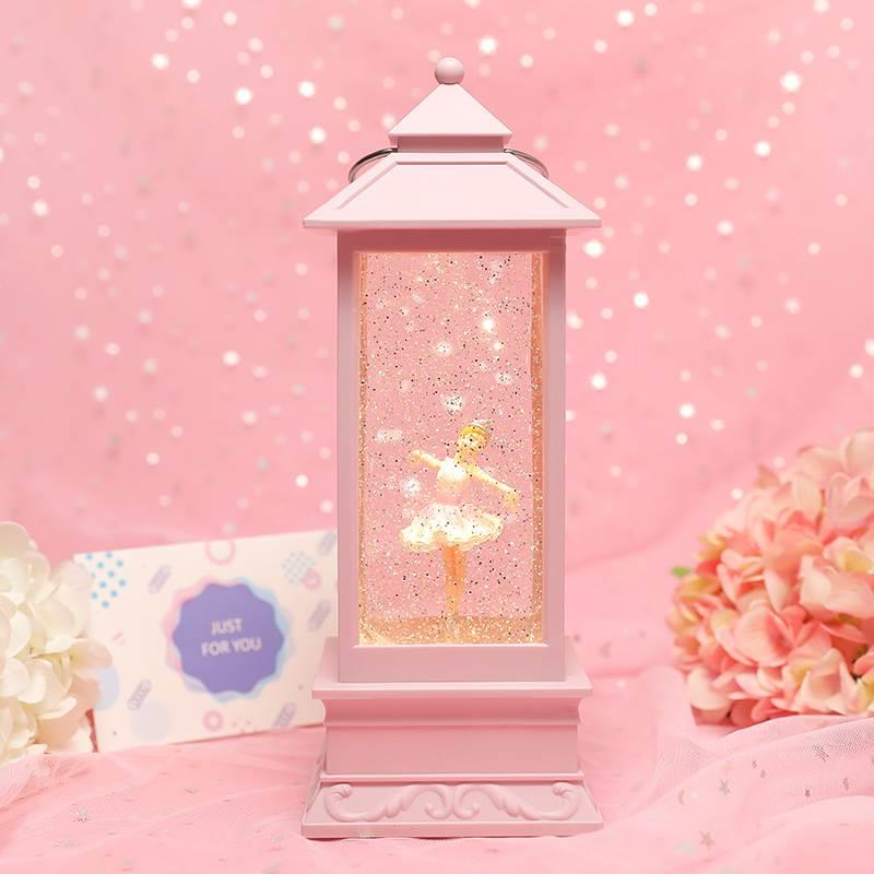 音乐盒八音盒儿童可旋转飘雪花公主水晶球女童女生小女孩生日礼物