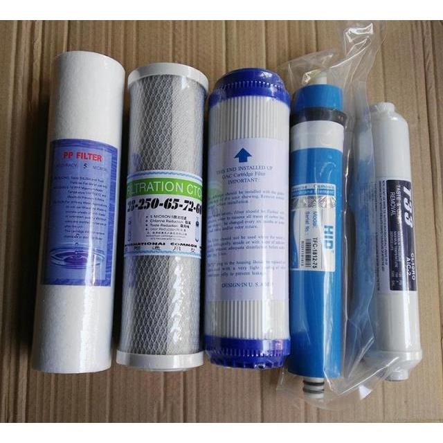 五级套装净水器滤芯10寸通用pp棉活性炭反渗透ro膜12345级