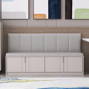 卡座沙发小户型家用软包靠背阳台飘窗柜简约大容量收纳柜实木卡座