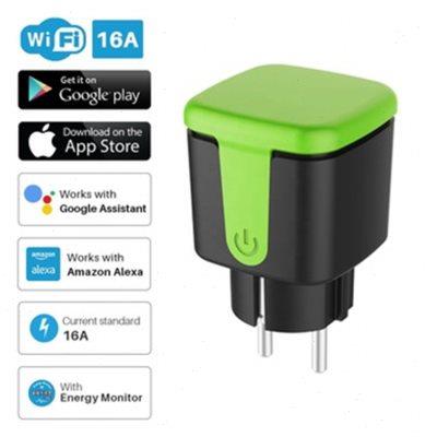 欧规户外防水智能插座wifi插头手机语音遥控智能家居无线遥控开关