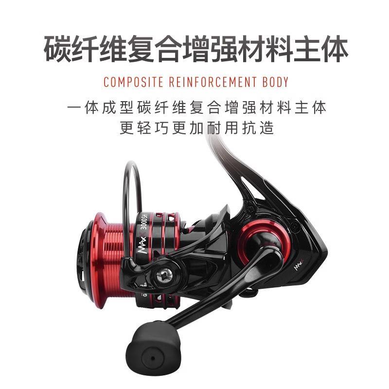 阿布纺车轮高速斜口浅线杯路亚轮远投无间隙金属齿轮淡海水矶钓鱼