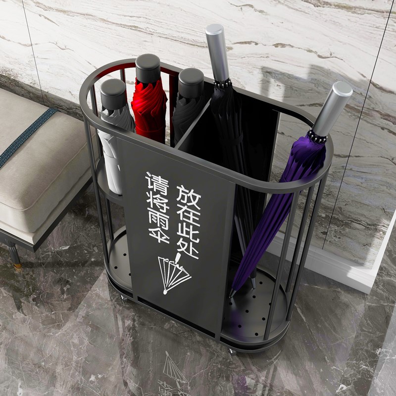 雨伞收纳架酒店大堂教室售u楼部商用雨伞桶大容量雨伞沥水放置架