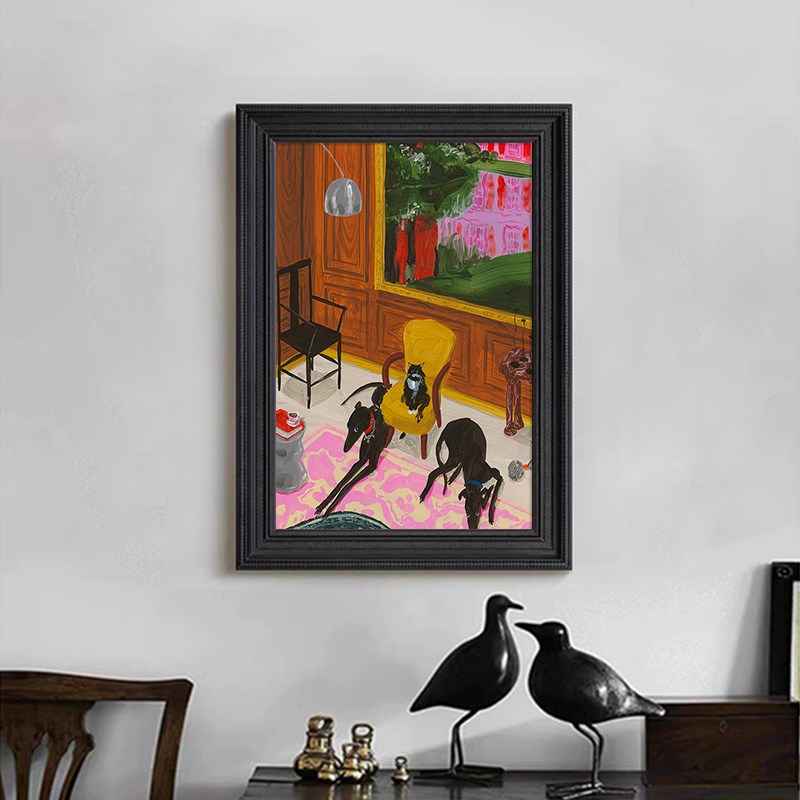 马蒂斯手b绘油画客厅玄关装饰挂画抽象小众艺术动物装饰挂画中古图片