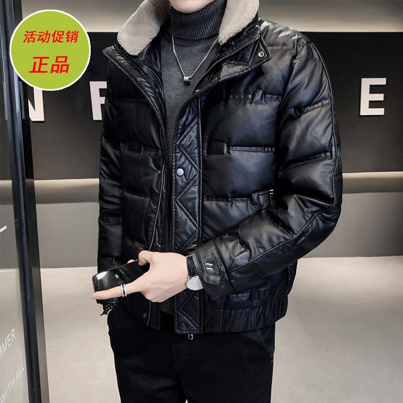 男士羽绒服潮牌帅气冬季2024新款高端时尚轻薄衣服大码男装皮外套