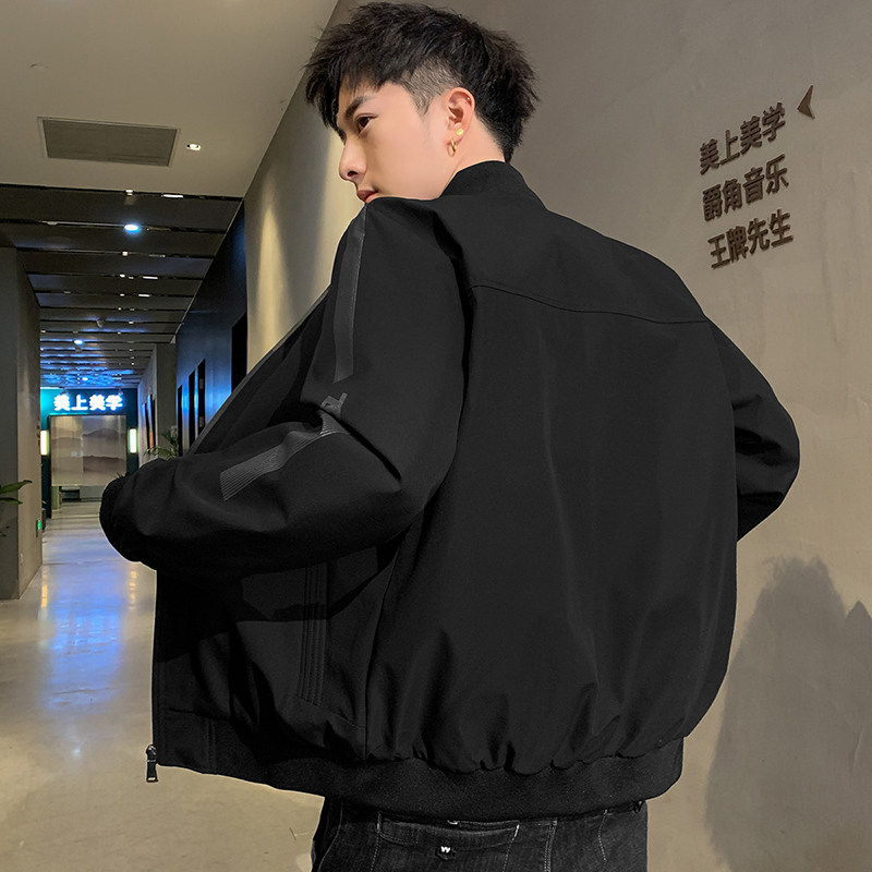2023新款外套男士春秋季休闲百搭夹克薄款棒球服高端潮牌上衣爆款