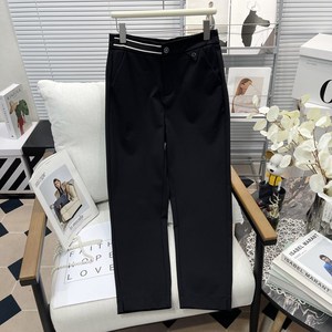 胡子叔大码女装2025春季新款黑色烟管裤女高腰弹力休闲九分哈伦裤