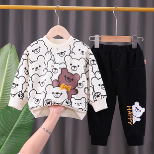 男童宝宝帅气春装套装小童韩版童装2023新款婴儿童可爱衣服洋派潮