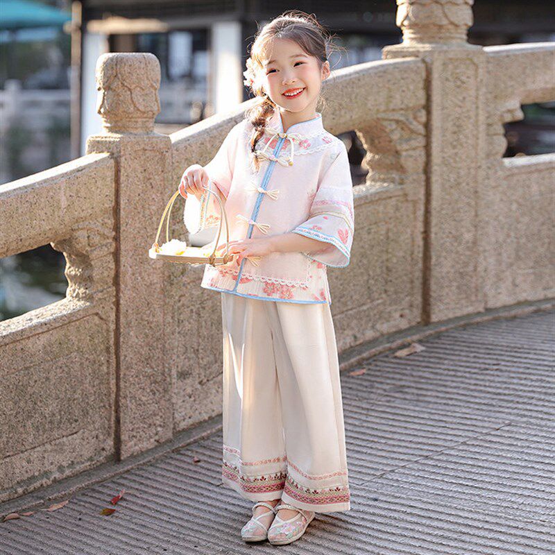 女童汉服套装2025春夏新款儿童古装中国风童装女孩唐装演出表演服