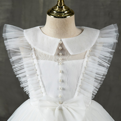 女童礼服公主裙2021新款夏儿童花童婚纱走秀小女孩走秀钢琴演出服