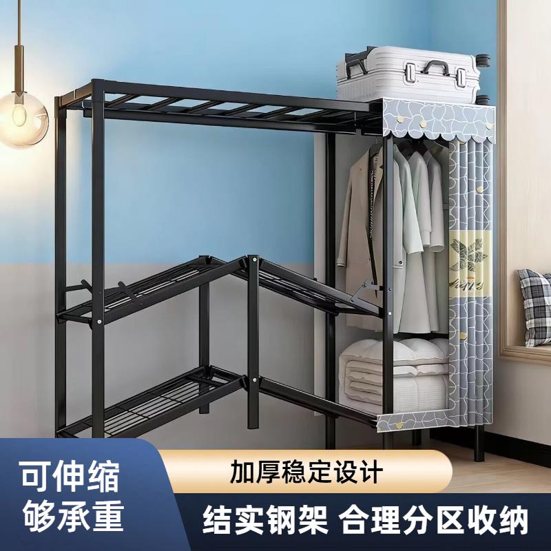 折叠衣柜家用卧室加粗组合寝室出租屋叠放铁艺稳固金属宿舍折叠式