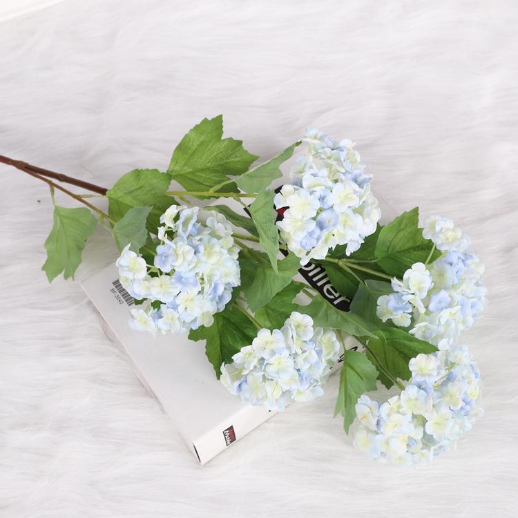 仿真3d绣球 假花胶片雪球花头装饰花束 人造花艺仿真花绣球花