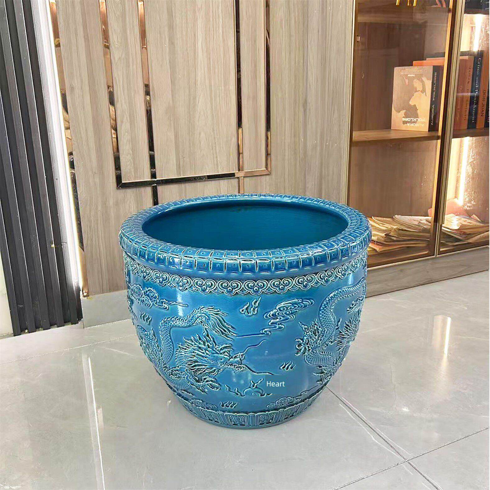景德镇陶瓷高档花盆碗莲花睡莲荷花水培花盆客厅金鱼龟缸
