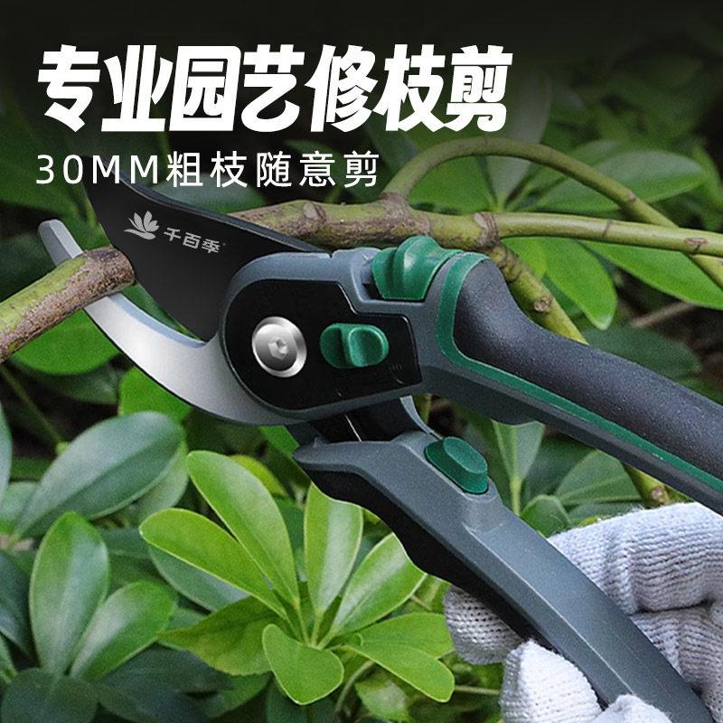 千百季园艺剪刀园林花卉树枝修剪果树嫁接粗大花剪园艺剪子工具