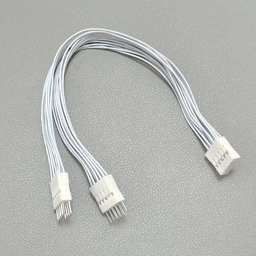 台式机主b板开关跳线9pin9针一分二开机重启桌面机箱开关双控线白