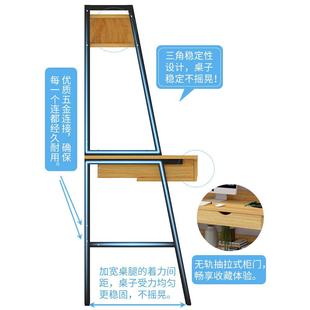 电脑桌简约现代经济型家用简易桌子卧室学生写字书架书桌组合 台式