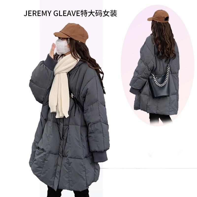 300斤大码胖imm加厚保暖棉衣棉服女冬季宽松显瘦中长款面包服外套
