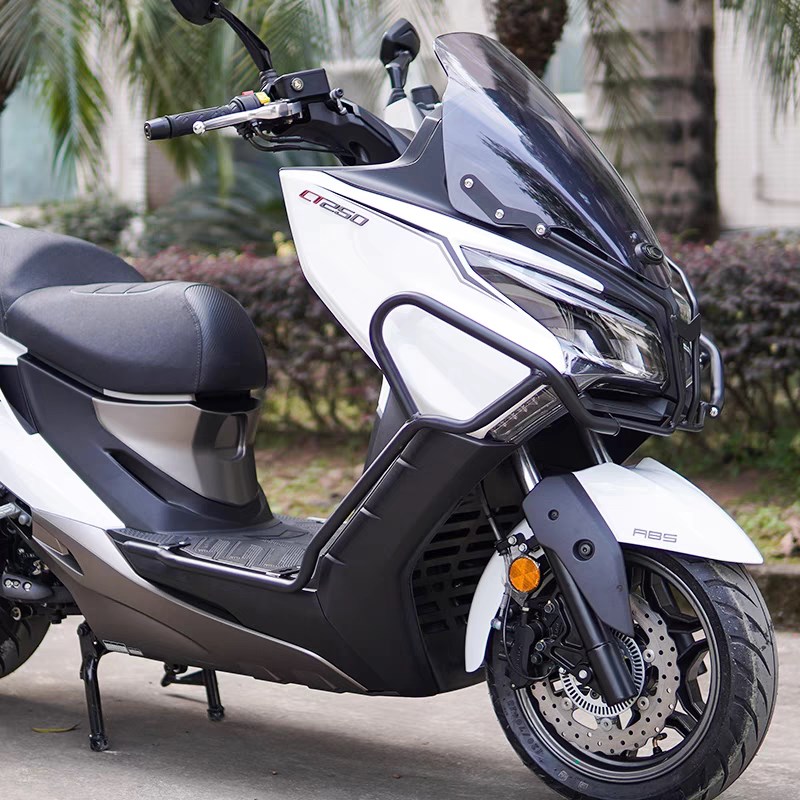 适用于2a4款光阳赛艇CT250保险杠前护杠排气杠后货架改装配件