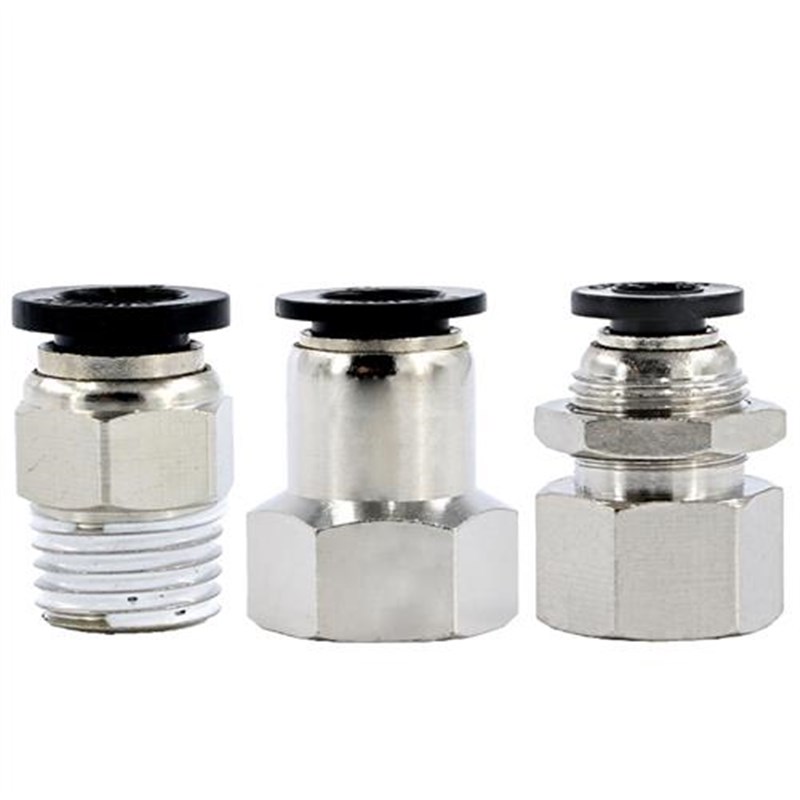 气管接头高压快插pc8-02带螺纹直通10mm气动配件大全快接快速接头