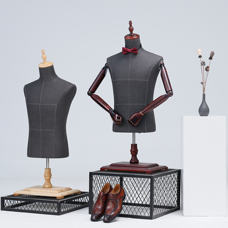 模特道具男半身h人体服装店橱窗陈列架展示架全身西装人台模特架