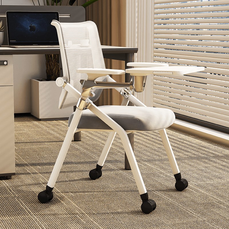 培训椅带桌c板可移动折叠靠背培训桌椅办公椅电脑椅会议椅带写字