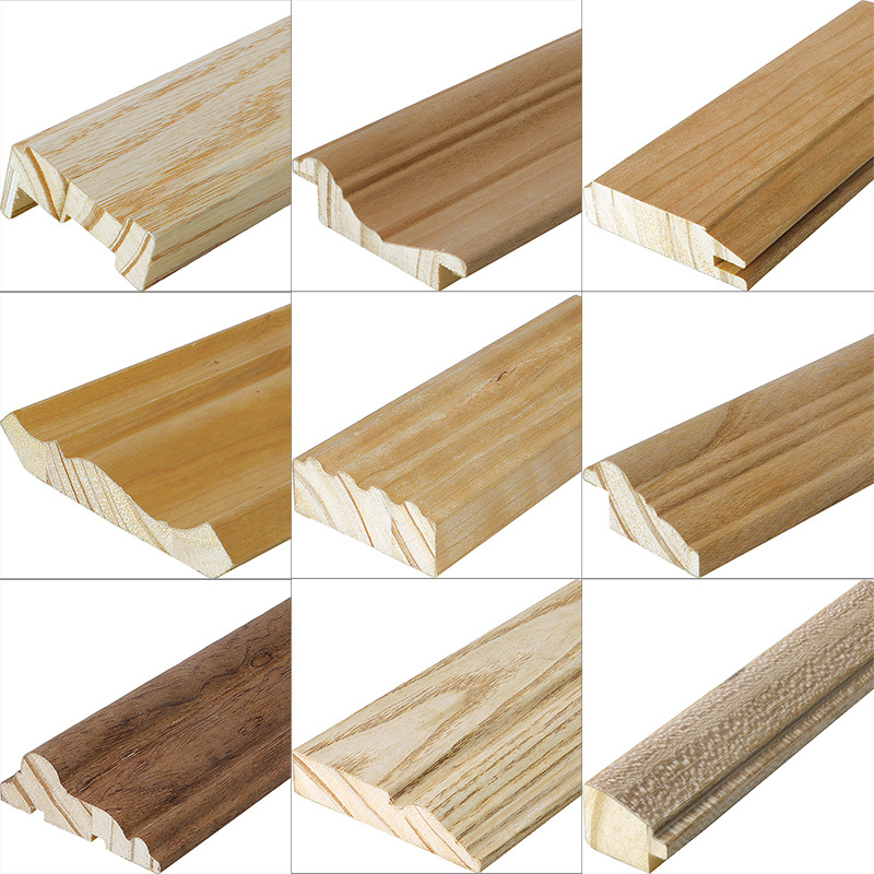 工厂全屋定制实木贴皮线条柜门框线封边门扇扣线收口腰线衣柜顶线