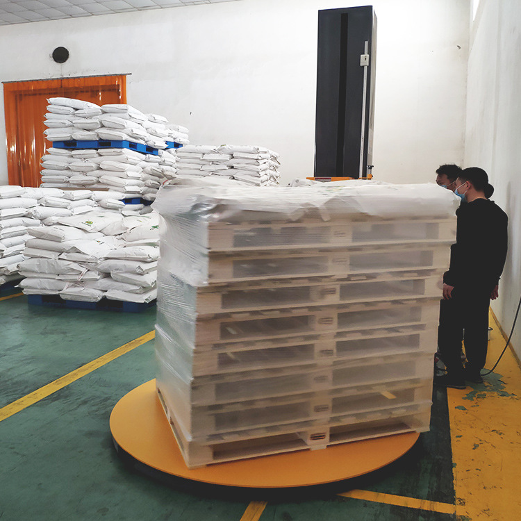 托盘缠绕机厂家全自动缠膜机纸箱缠绕包装机吨包流水线托盘打包机