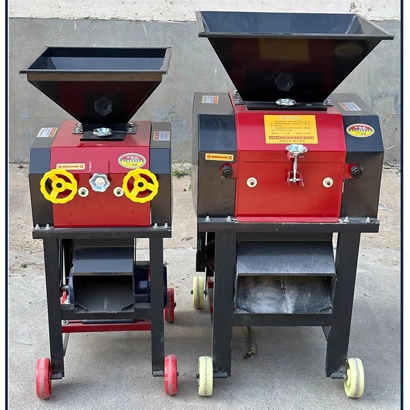 玉米破瓣机养殖饲料鸡鸭高粱小麦酿酒压扁大豆花生挤扁粮食破碎机