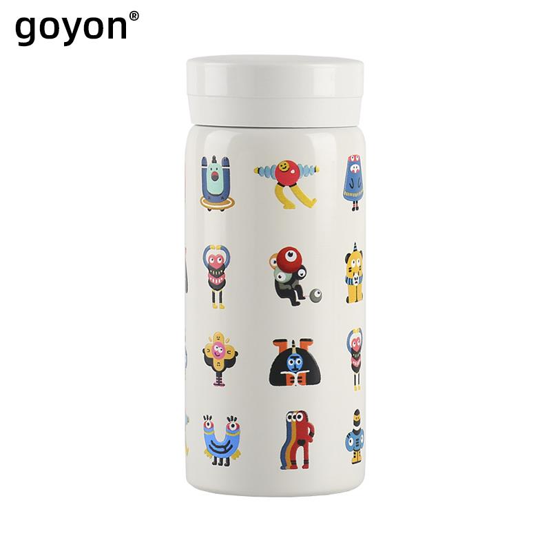 goyon 小怪兽便携式保温杯保冷马克杯便携式200ml不锈钢随行创意