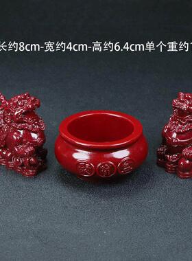 朱砂貔貅聚宝盆天然紫金家居招财店铺工艺品装饰客厅招财进宝摆件
