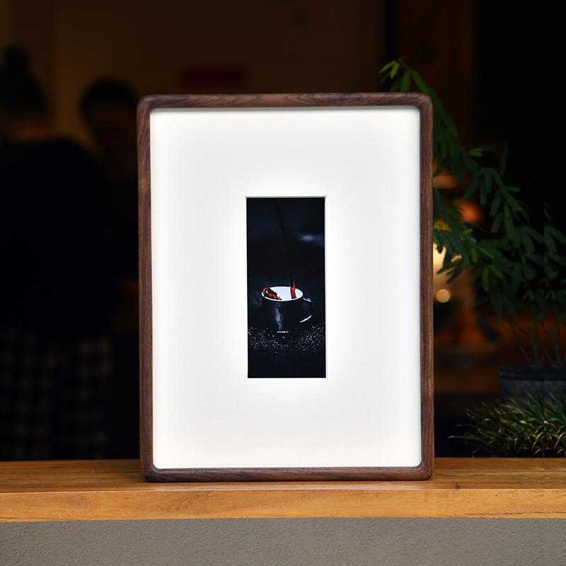 圆角框定制实木相框裱画 画框装裱国画 画洗照片做成框A4婚纱照A3