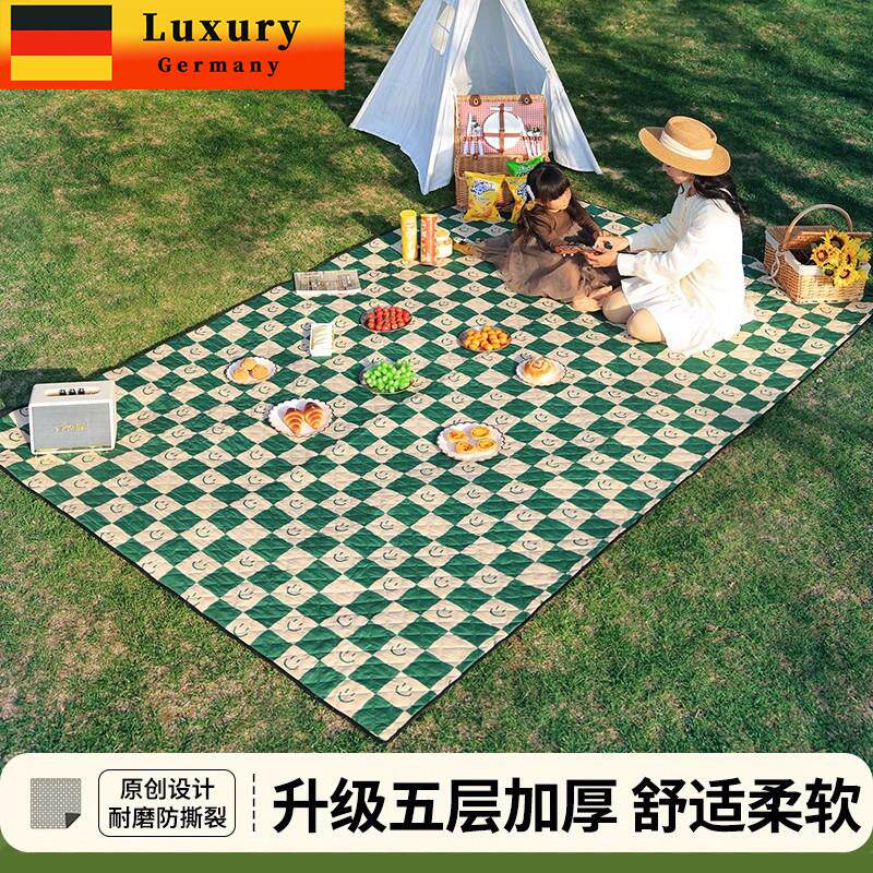 野餐垫防潮垫加厚户外露营帐篷垫子春游野炊防水便携可折叠地垫
