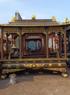 铸铁香炉生铁道观祠堂寺院寺庙长方形定制有盖香炉室外铸铁大香炉