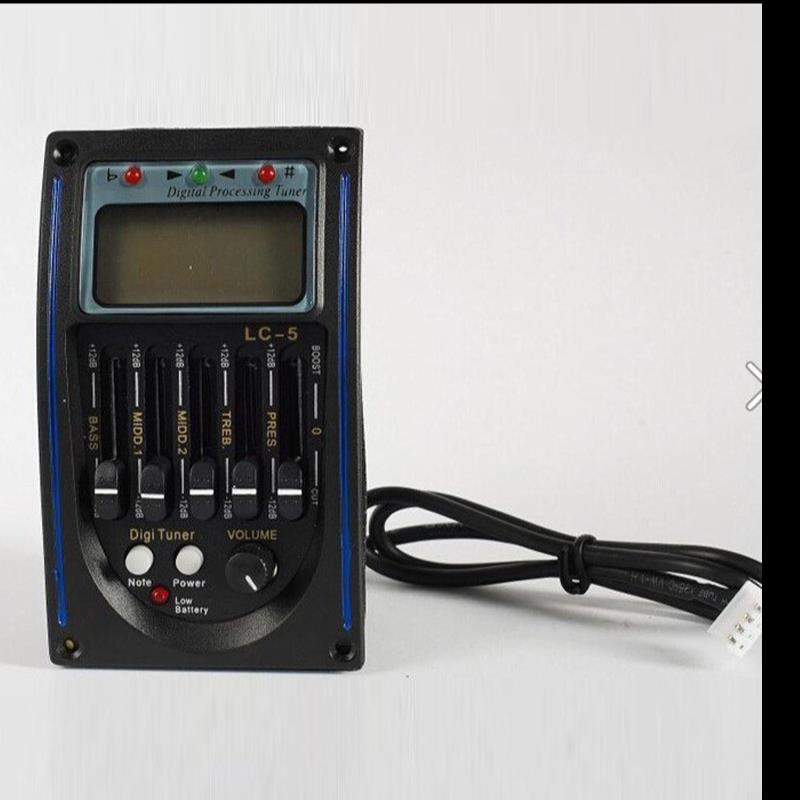 吉他拾音器EQ电箱均衡器LC-5吉他配件民谣拾音器液晶调音器厂家