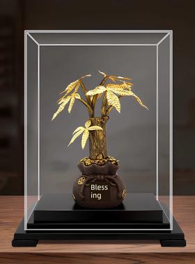 金箔发财树摆件招财树客厅办公室装饰工艺品公司开业乔迁礼品高档
