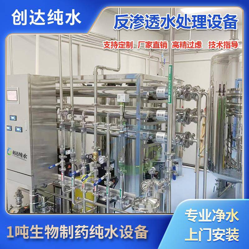 纯水设备1吨EDI实验室GMP超纯水设备大流量R0反渗透厂家过滤器