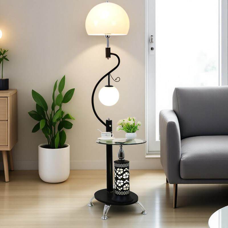 客厅落地灯简约现代茶几一体超亮沙发边网红卧室书房创意遥控地埋