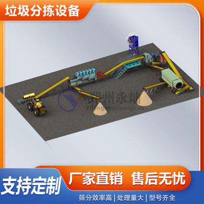 建筑垃圾分拣设备 乡镇混合垃圾分选机 填埋陈腐垃圾处理设备厂家