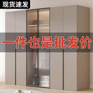 实木衣柜家用卧室出租房用简约现代对开门衣橱儿童简易小户型柜子
