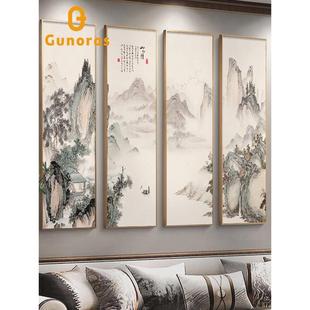 客厅挂画沙发背景墙装 新中式 饰画走廊玄关轻奢大气高级感壁画