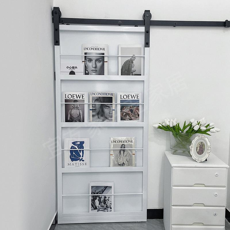 谷仓门书架门铁艺门厨房卫生间厕所卧室推拉门移门吊轨门隐形暗门