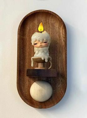 法式实木立体艺术摆件墙面装饰壁挂件中古风客厅饭厅沙发背景墙饰