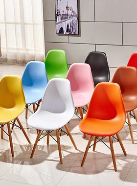 Eames椅子时尚现代简约创意洽谈办公椅斯堪的纳维亚休闲靠背餐椅